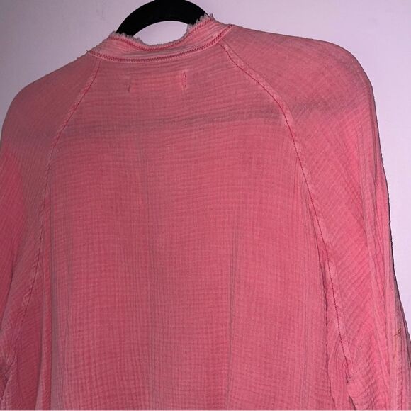 Free People We the Free Size XS Cotton Summer Daydream Button Up Top Boho Beach - Picture 9 of 10